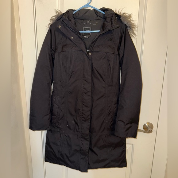 The North Face Jackets & Blazers - The North Face Arctic Parka Goose Down Hyvent Fur Hood Black Coat Womens Small